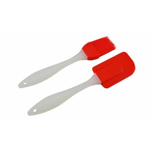 Perfect Home Szilikon spatula + ecset, Piros
