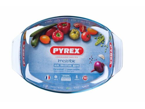 Pyrex Irrestistible Ovális kacsasütő tepsi sütőtál 35 x 24 x 6,5 cm,  2,8 literes