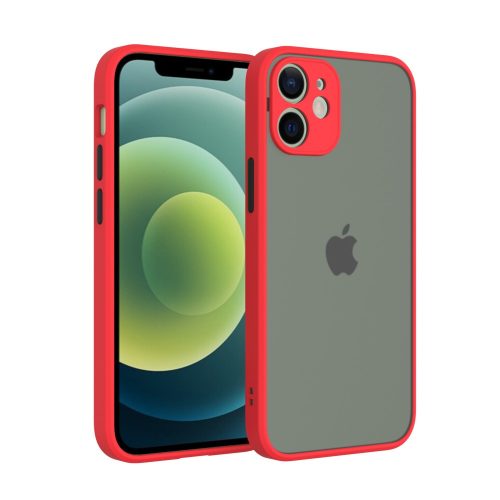 iPhone12 Mini műanyag tok, Piros-fekete