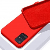 Apple iPhone 13 Pro Max, Premium szilikon tok, Piros