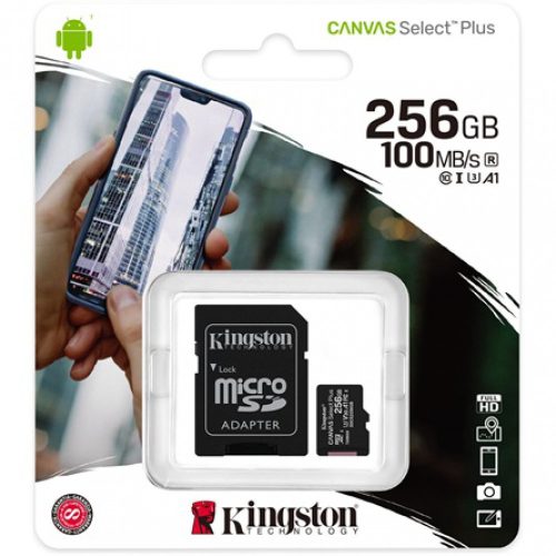 Kingston Canvas Select Plus MicroSDHC 256GB, C10, KINGSTON-SDCS2-256GB