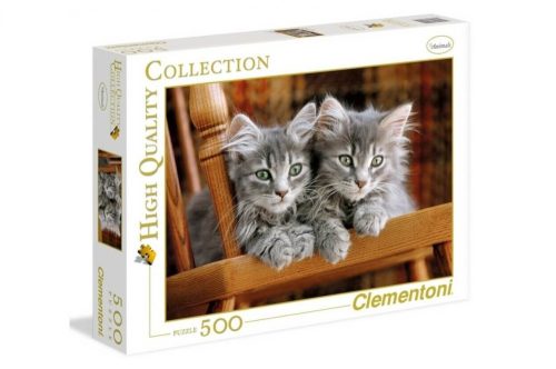 Clementoni 500 db-os High Quality Collection puzzle - Szürke kiscicák (30545)