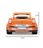 COGO® 5820 | legó-technic-kompatibilis építőjáték | 915 db építőkocka | Narancssárga Porsche roadster
