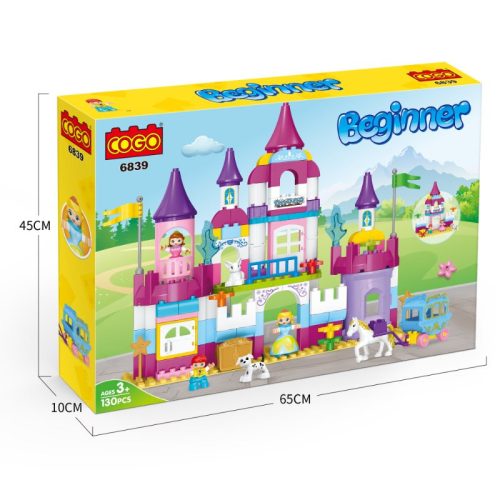 COGO® 6839 | legó-duplo kompatibilis építőjáték lányoknak | 130 db építőkocka | Hercegnő kastély
