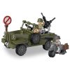 COGO® 7913 lego-kompatibilis építőjáték, 251 db építőkocka, Amerikai katonai jeep és motor