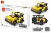 WANGE® 2886 | lego-kompatibilis építőjáték | 122 db építőkocka | Supercar sárga terepjáró jeep