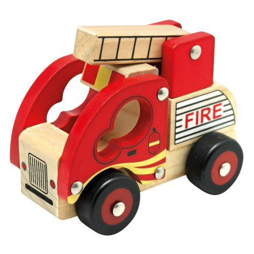 Bino Fából készült tűzoltó autó