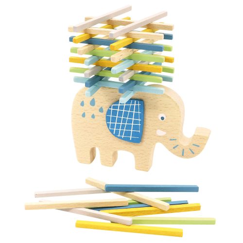 Bino Fa egyensúlyozó játék - elefánt