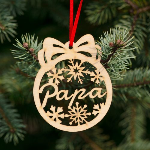 Fa karácsonyfadísz – Papa, Fa karácsonyfadísz – Papa