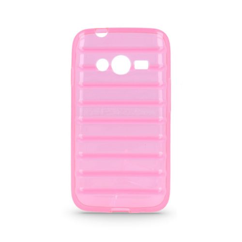 Samsung Galaxy S5 SM-G900, TPU szilikon tok, 3D csíkos minta, rózsaszín