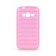 Samsung Galaxy S6 SM-G920, TPU szilikon tok, 3D csíkos minta, rózsaszín