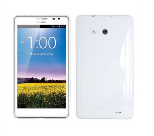 Huawei Ascend Mate 2, TPU szilikon tok, S-line, fehér