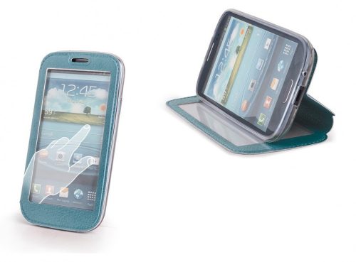 LG L Fino D290, oldalra nyíló tok, stand, Smart View, kék