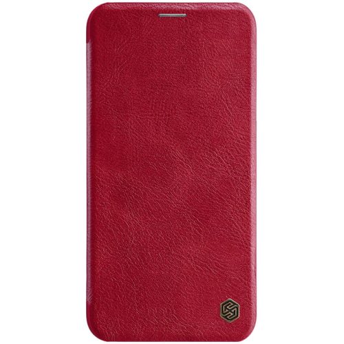 Apple iPhone 11 Pro Max, Oldalra nyíló tok, Nillkin Qin, piros