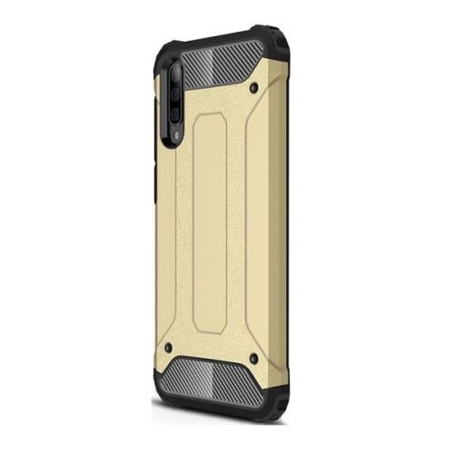Apple iPhone 11 Pro Max, Műanyag hátlap védőtok, Defender, fémhatású, Arany