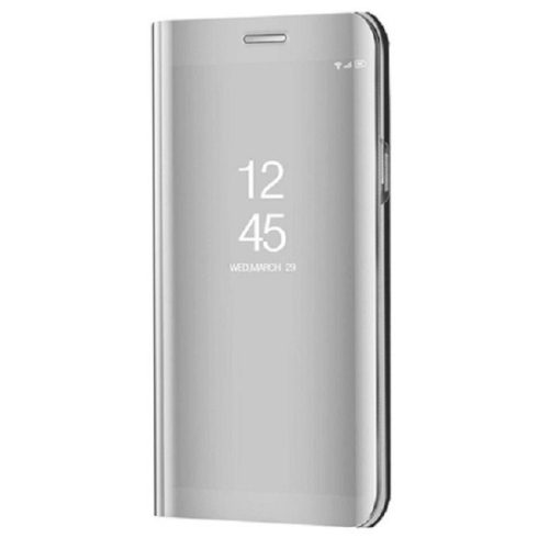 Huawei Mate 30 Lite, Oldalra nyíló tok, hívás mutatóval, Smart View Cover, Ezüst