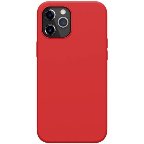 Apple iPhone 12 Pro Max, Szilikon tok, gumírozott, Nillkin Flex Pure, piros
