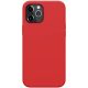 Apple iPhone 12 Pro Max, Szilikon tok, gumírozott, Nillkin Flex Pure, piros
