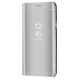 Huawei Mate 40 Pro, Oldalra nyíló tok, hívás mutatóval, Smart View Cover, Ezüst
