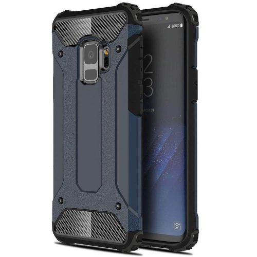 OnePlus 8T / 8T Plus 5G, Műanyag hátlap védőtok, Defender, fémhatású, Sötétkék