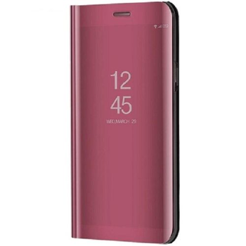 Samsung Galaxy A12 / A12 Nacho / M12 SM-A125F / A127F / M127F, Oldalra nyíló tok, hívás mutatóval, Smart View Cover, Vörösarany