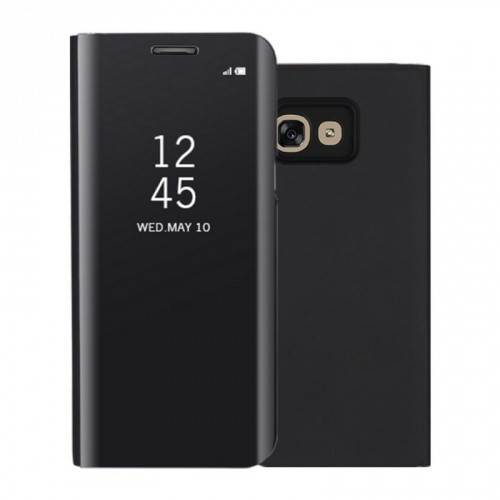 Samsung Galaxy S9 Plus SM-G965, Oldalra nyíló tok, hívás mutatóval, Smart View Cover, Fekete (utángyártott)