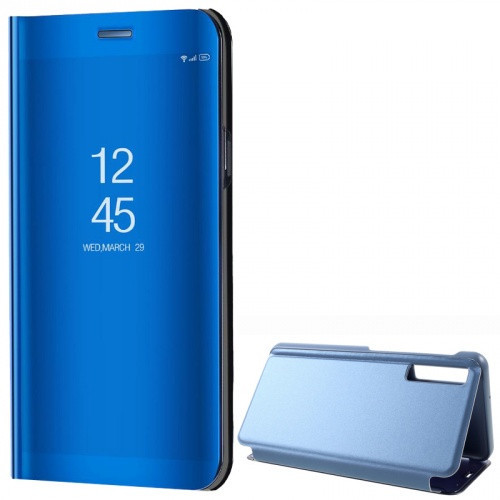 Samsung Galaxy A7 (2018) SM-A750F, Oldalra nyíló tok, hívás mutatóval, Smart View Cover, Kék