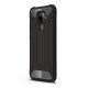 Huawei Mate 30 Lite, Műanyag hátlap védőtok, Defender, fémhatású, Fekete