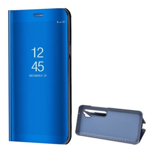 Xiaomi Mi Note 10 Lite, Oldalra nyíló tok, hívás mutatóval, Smart View Cover, Kék