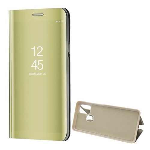 Samsung Galaxy A21s SM-A217F, Oldalra nyíló tok, hívás mutatóval, Smart View Cover, Arany