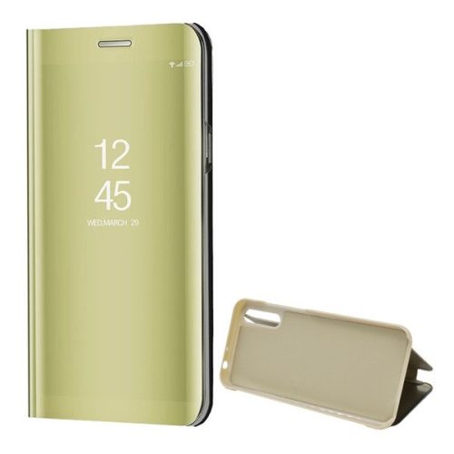 Huawei Y8p, Oldalra nyíló tok, hívás mutatóval, Smart View Cover, Arany